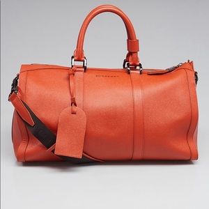 BURBERRY ORANGE DUFFLE BAG